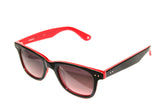 polarized wayfarer sunglasses black red 59mm summer eyewear angle view