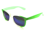 Wayfarer Sunglasses Green/Clear Mirror Coated 54mm