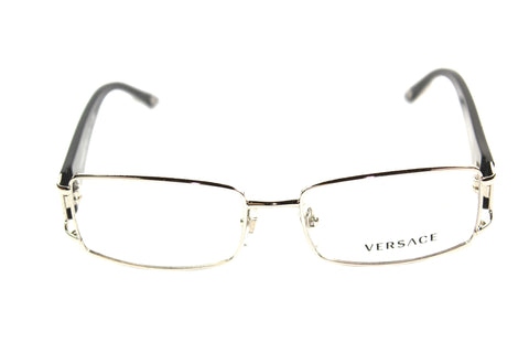 Versace 1163-B 1332 52mm Black Prescription Eyeglasses black silver front view