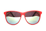Desert Fox - Grey/Red Matte Mirrored Sunglasses