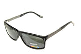 polarized sunglasses 59mm black plastic metal summer eyewear