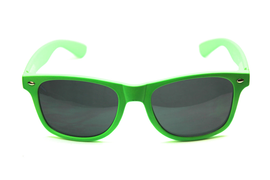 Wayfarer Sunglasses Neon Green with Matte Finish www.eyeglassdiscounter.com