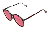 hipster prescription sunglasses dark red round hippie eyewear