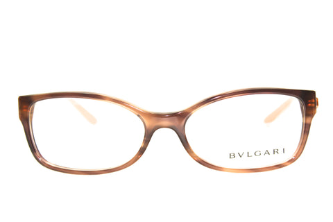BVLGARI  - BV 4069B 5240 Striped Brown Eyeglasses