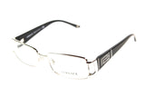 Versace 1163-B Prescription Eyeglasses 1332 52mm black silver angle view