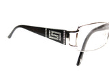 Versace 1163-B Black/Silver 1332 52mm Prescription Eyeglasses side-angle view